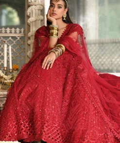qalamkar wedding formals | bridal collection | rf 01 | red lehenga (gz 446) qalamkar wedding formals | bridal collection | rf 01 | red lehenga (gz 446)