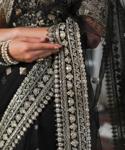 qalamkar wedding formals | bridal collection | rf 08 | black saree qalamkar wedding formals | bridal collection | rf 08 | black saree