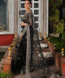 qalamkar wedding formals | bridal collection | rf 08 | black saree qalamkar wedding formals | bridal collection | rf 08 | black saree