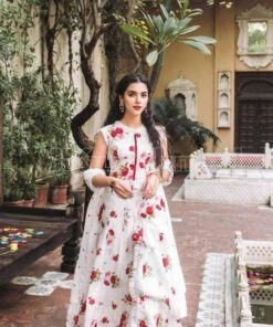 gul ahmed summer 3pc unstitched embroidered lawn suit cl 917