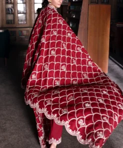 cross stitch khaddar & linen’25 || berry luxe