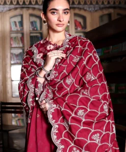 cross stitch khaddar & linen’25 || berry luxe