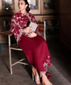 cross stitch khaddar & linen’25 || berry luxe