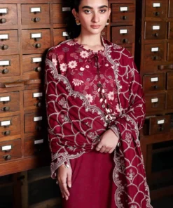 cross stitch khaddar & linen’25 || berry luxe