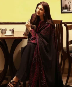 cross stitch khaddar & linen’25 || garnet grace