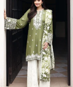 cross stitch khaddar & linen’25 || moss reverie