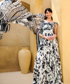 printed chiffon dupatta printed pure bamboo silk shirt dyed trouser gulahmed front2.jpg