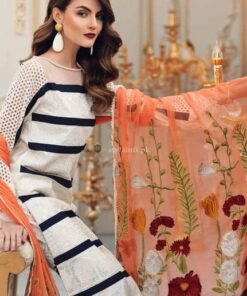 charizma embroidered lawn 3 piece suit crz19l 05