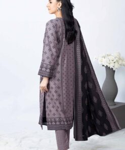 gul ahmed 3 piece printed dhanak unstitched suit with printed dhanak dupatta | gz 4